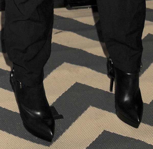 Jennifer Hudson wearing Saint Laurent booties