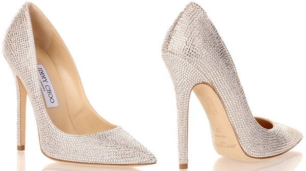 Jimmy Choo 'Tartini' Square Pavé Crystal & Suede Pumps