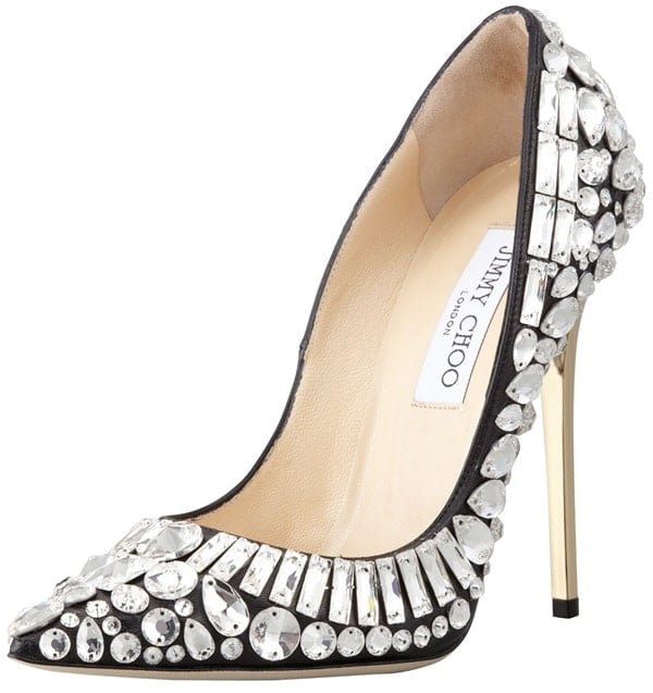 Jimmy Choo 'Tia' Pointy-Toe Jewel Pump