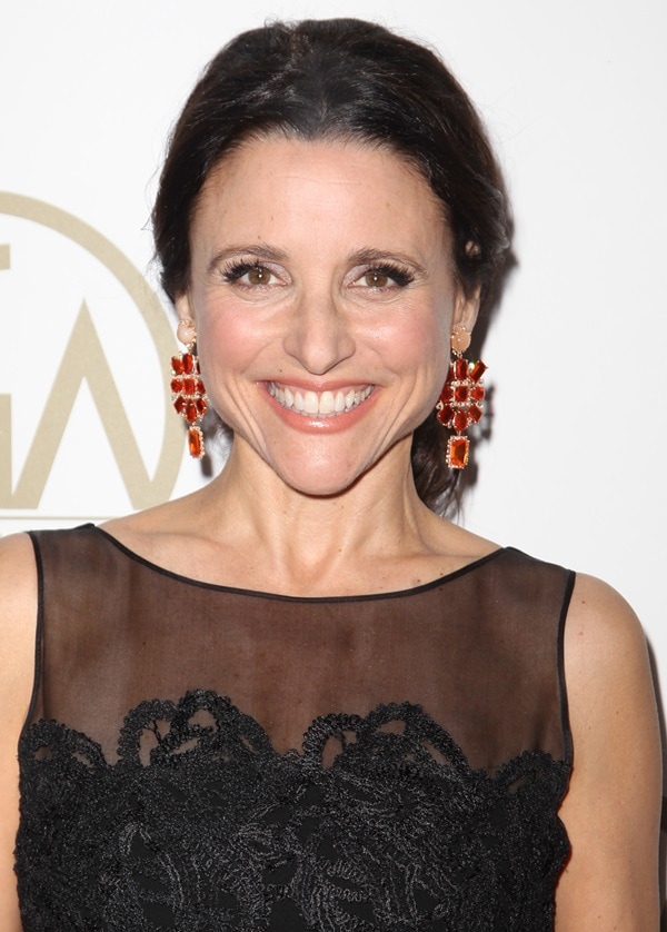 Julia Louis-Dreyfus wears her hair back at the 25th annual Producer Guild of America Awards