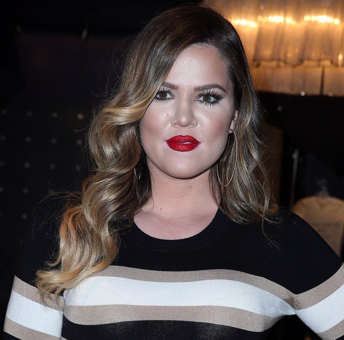 Khloe Kardashian in Torn by Ronny Kobo and Gianvito Rossi