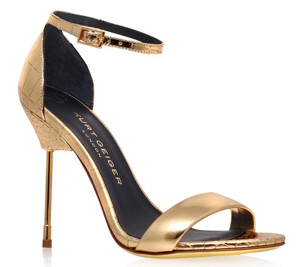 Kurt Geiger "Belgravia" Sandals in Gold