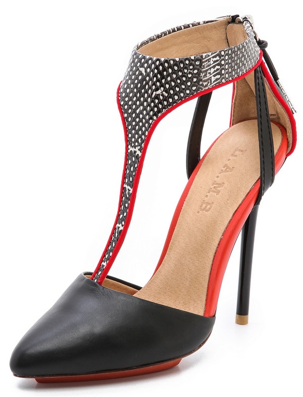 Pointy-toe t-strap pumps from Gwen Stefani's footwear label