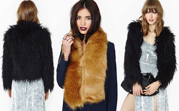 NastyGal Always Ready Faux Fur Jacket and Hat Attack Wild Card Faux Fur Scarf