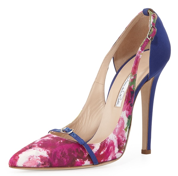 Oscar de la Renta "Kenzie" Pumps in Floral