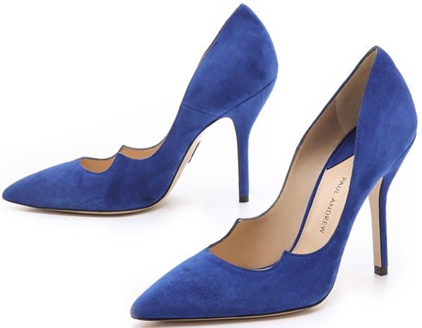 Blue Suede Paul Andrew "Zenadia" Pumps