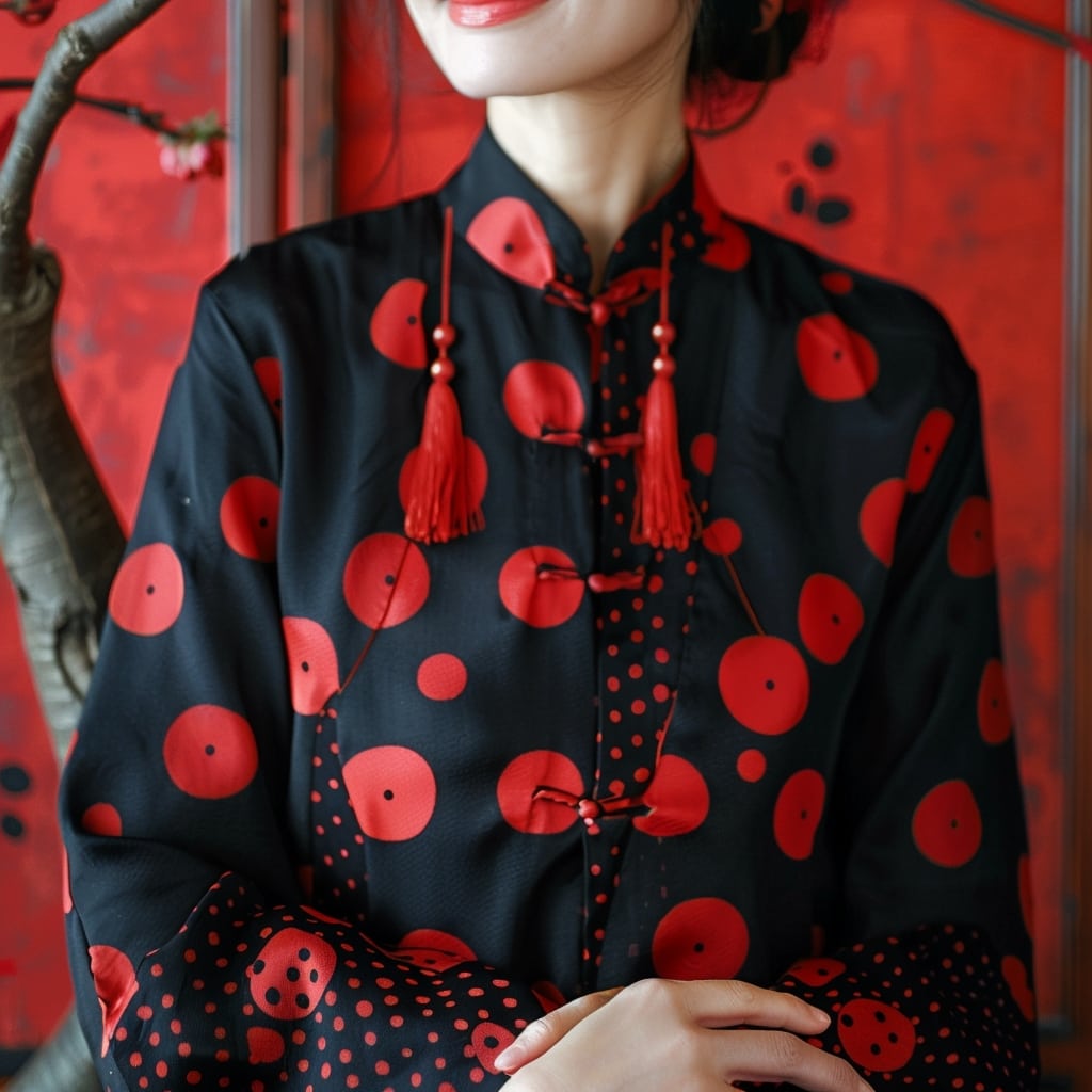 According to Chinese Feng Shui and some cultural traditions, wearing clothes with a polka-dot print during the New Year is believed to bring good luck