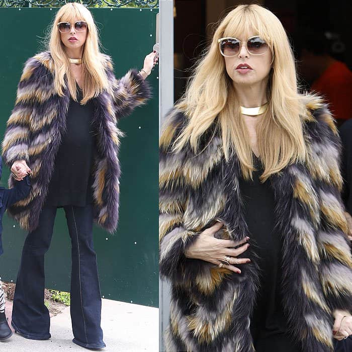 Rachel Zoe remains stylish in flared maternity jeans post-pregnancy in Los Angeles