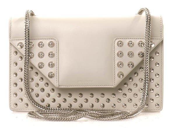 Saint Laurent "Betty" Studded Bag in White