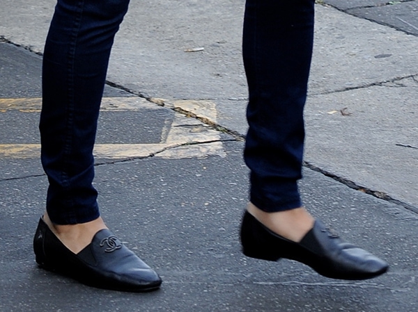 Selena Gomez styled her jeans with Chanel loafers