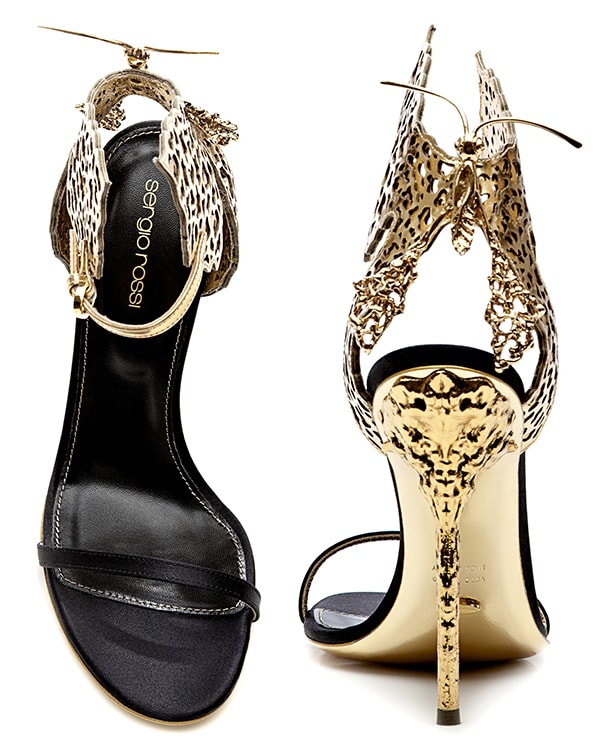 Sergio Rossi Butterfly Cutout Sandals