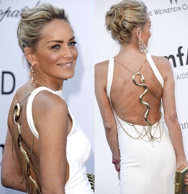 Sharon Stone at amfAR's 20th Annual Cinema Against AIDS during the 66th Cannes Film Festival in Cannes, France, on May 23, 2013
