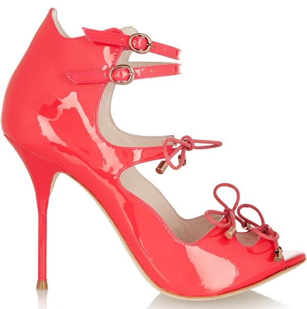 Sophia Webster "Finn" Pumps in Neon Pink