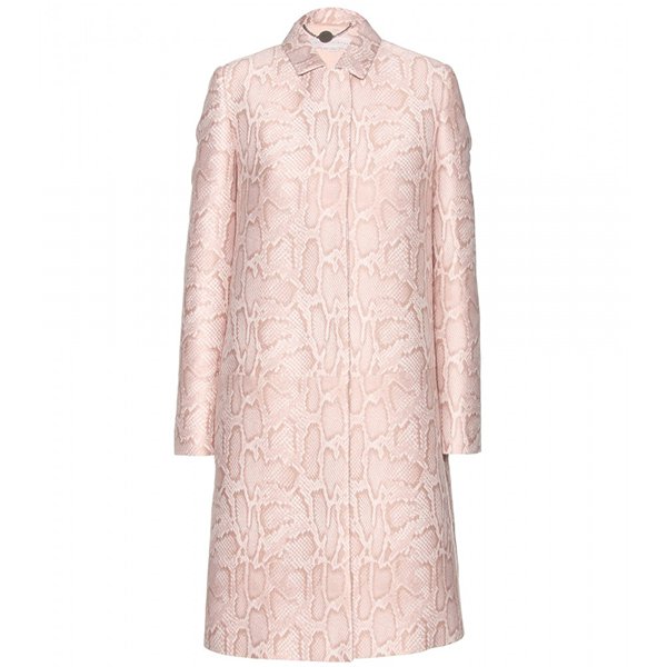 Stella McCartney "Kevin" Python-Jacquard Coat