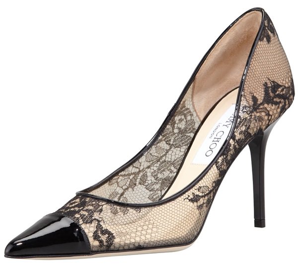 Jimmy Choo Alias Lace Cap-Toe Pumps