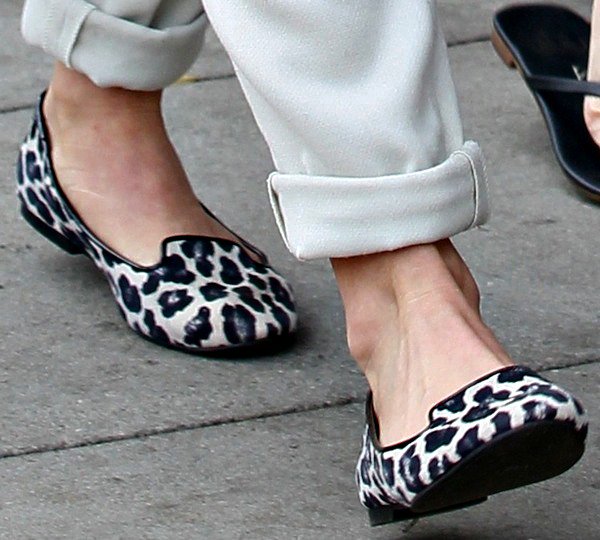 Julianne Hough's loafers in leopard print from Ann Taylor