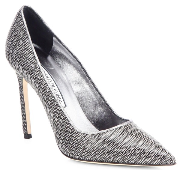 Manolo Blahnik Metal Mesh BB Pumps