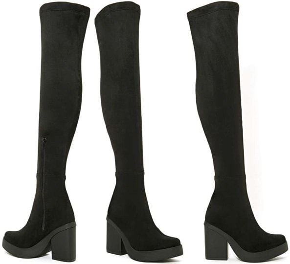 Black Miista Emi Thigh-High Boots