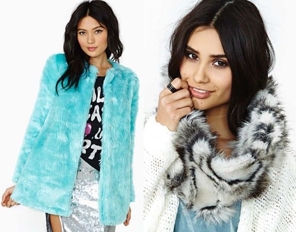 Candy Flip Faux Fur Coat and Nomad Faux Fur Scarf