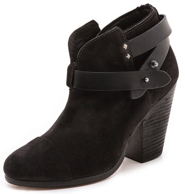 Rag & Bone Harrow Boots in Black Suede