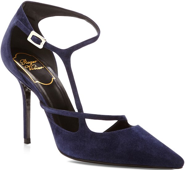 Roger Vivier "Ergo Sexy" Pumps in Blue Suede