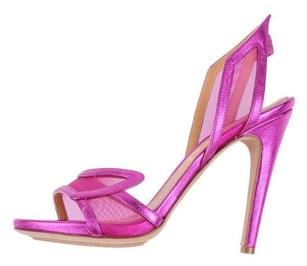 Aperlai "Spokette" Sandals in Metallic Fuchsia