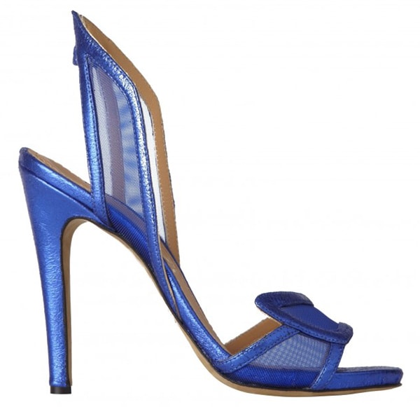 Aperlai "Spokette" Sandal in Metallic Blue