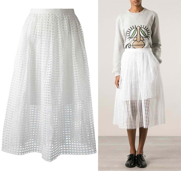Carven Netted A Line Skirt
