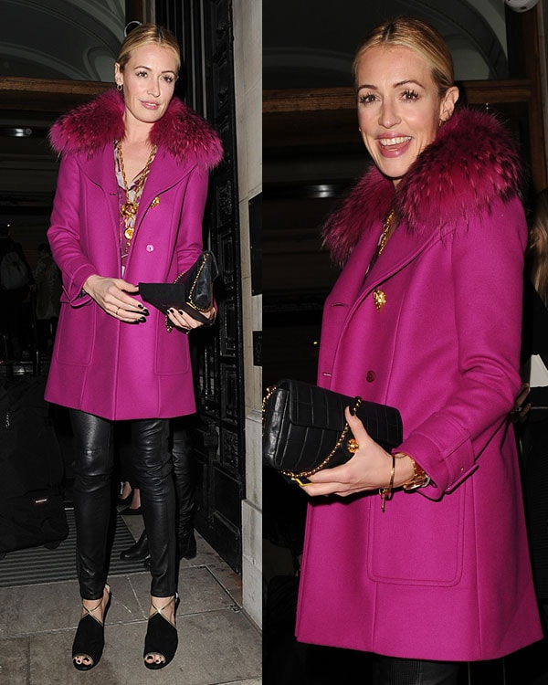 Cat Deeley arrives at Matthew Williamson's show held during London Fashion Week