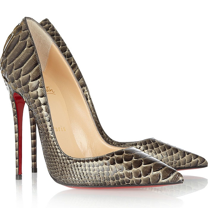 Christian Louboutin So Kate Pumps in Bronze Python