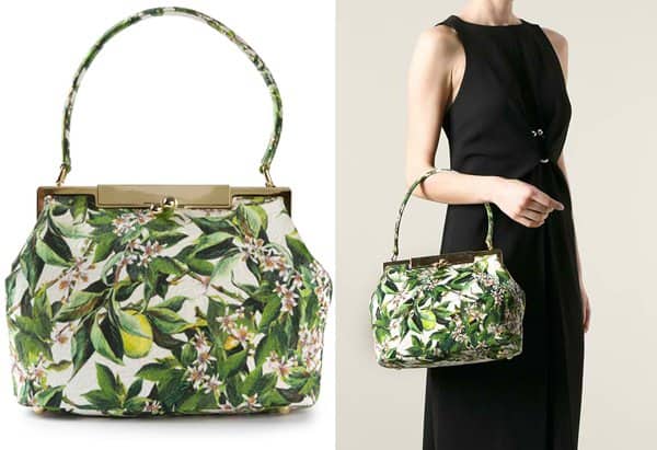 Dolce & Gabbana Foliage Print Handbag