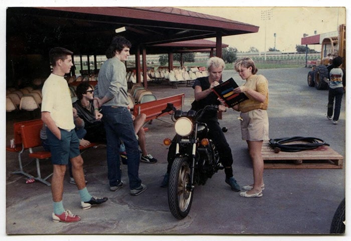 Gwen Stefani's throwback tweet captioned with the message "chunky me 1983. getting @officialsting autograph backstage." - posted on Twitter on February 2, 2014