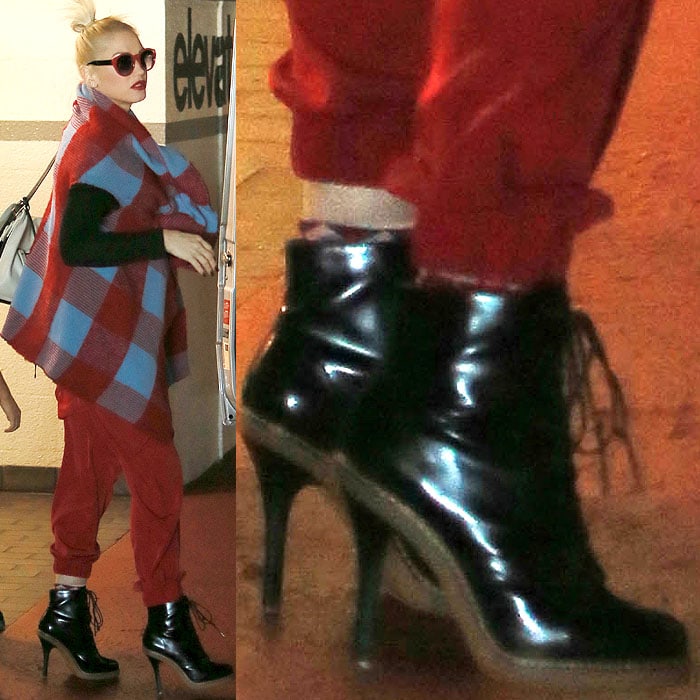 Gwen Stefani wearing high heel Doc Martens
