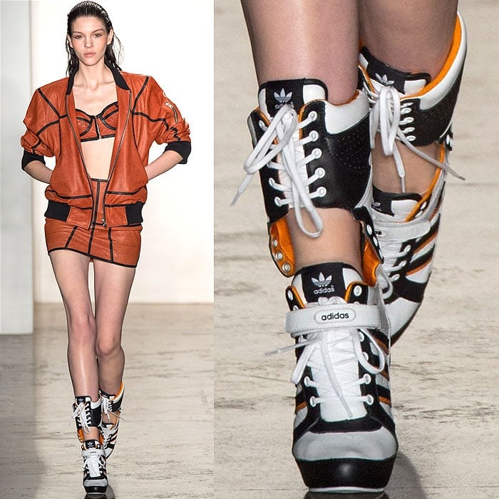 Jeremy Scott Fall 2014 thigh high sneaker boots