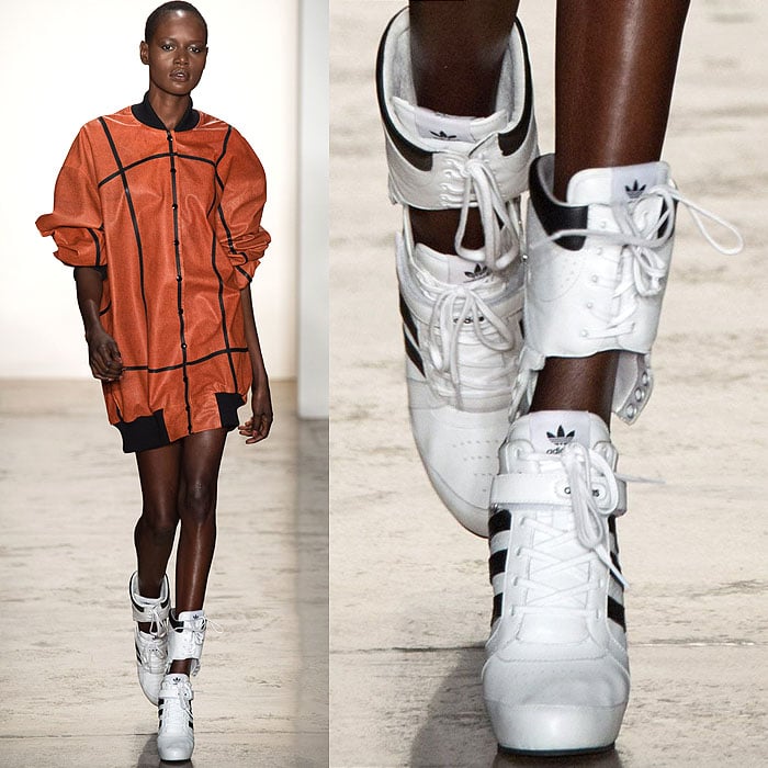 Jeremy Scott Fall 2014 thigh high sneaker boots