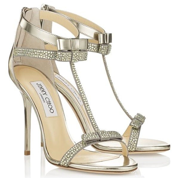 Jimmy Choo Escape Sandals Mirrored Leather