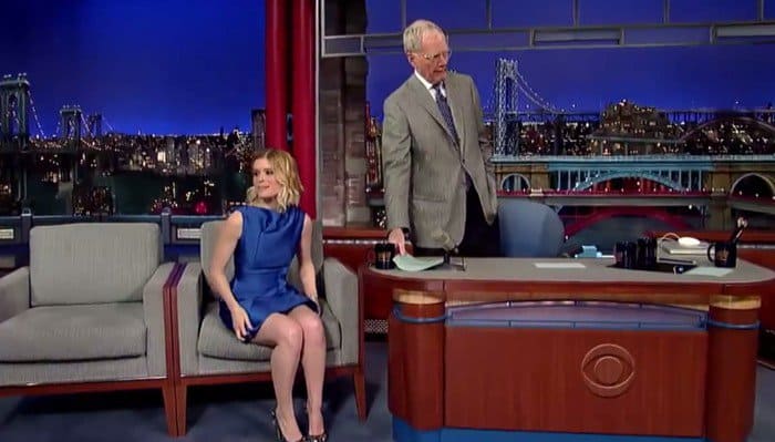 Kate Mara makes an appearance on "Late Show with David Letterman"