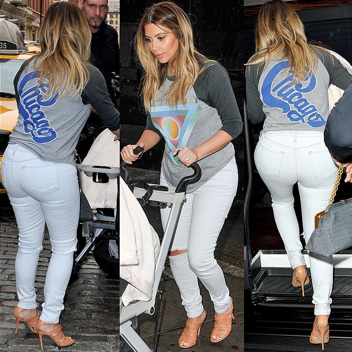 Kim Kardashian shows off her big butt in Manhattan