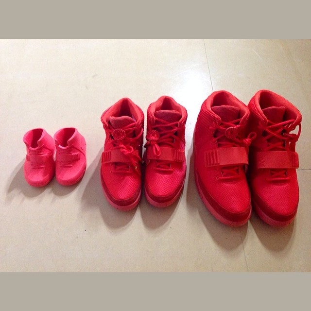 Kim Kardashian shares her family's matching Nike Air "Yeezy II" sneakers