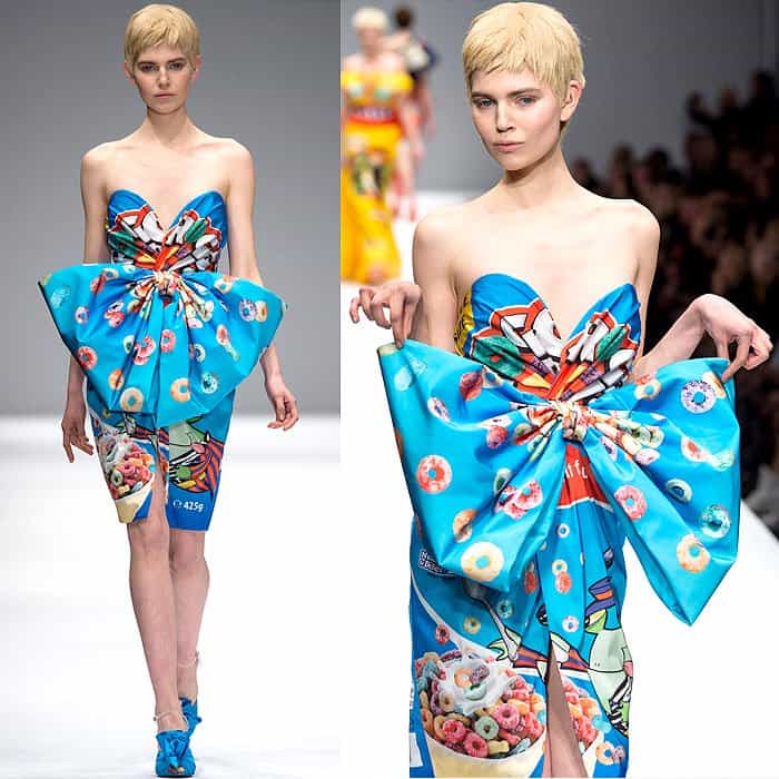Moschino Fall 2014: Colorful Dress Inspired by Froot Loops Packaging