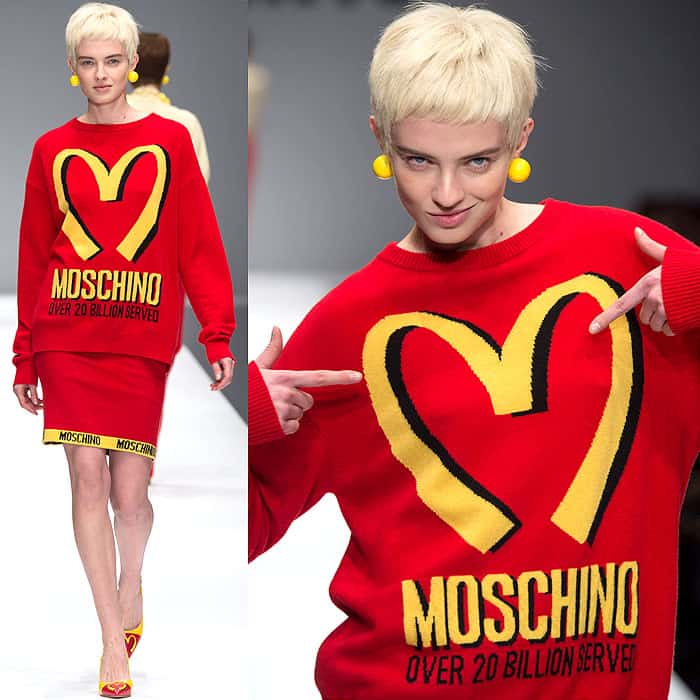 Moschino Fall 2014: Golden Arches Transformed into Iconic Heart Design