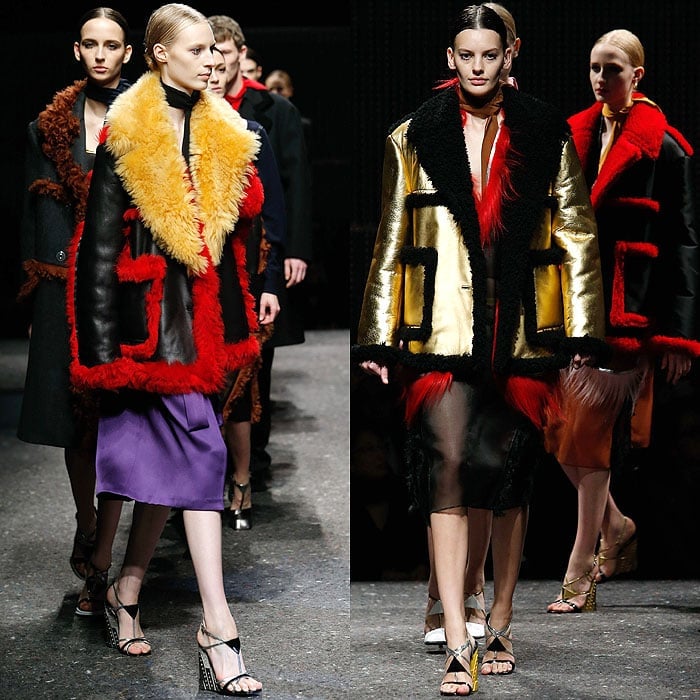 Retro-Futuristic Wedges Rule the Prada Fall 2014 Runway