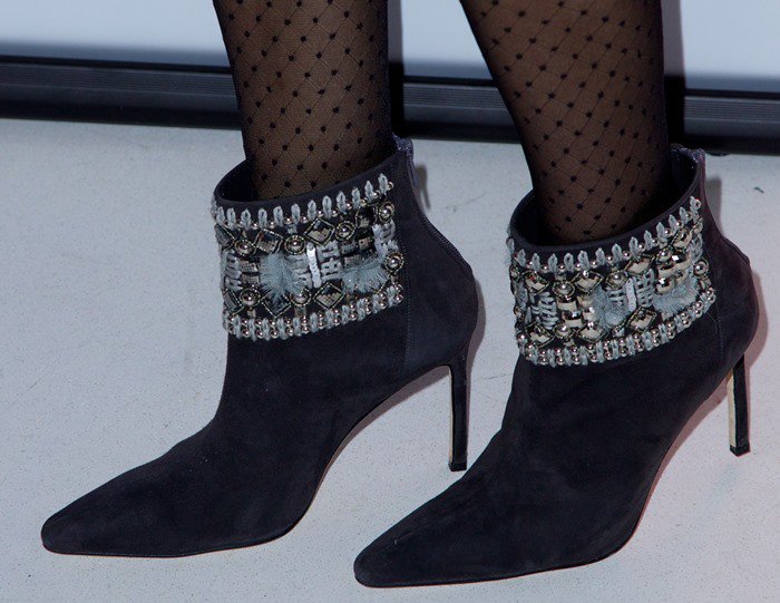 Sarah Jessica Parker wears bejeweled Manolo Blahnik ankle boots