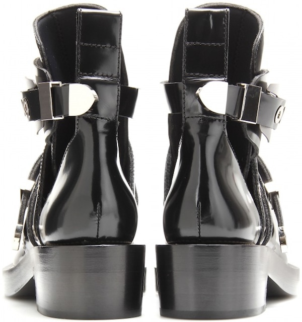 Balenciaga Cutout Ankle Boots in Noir Black