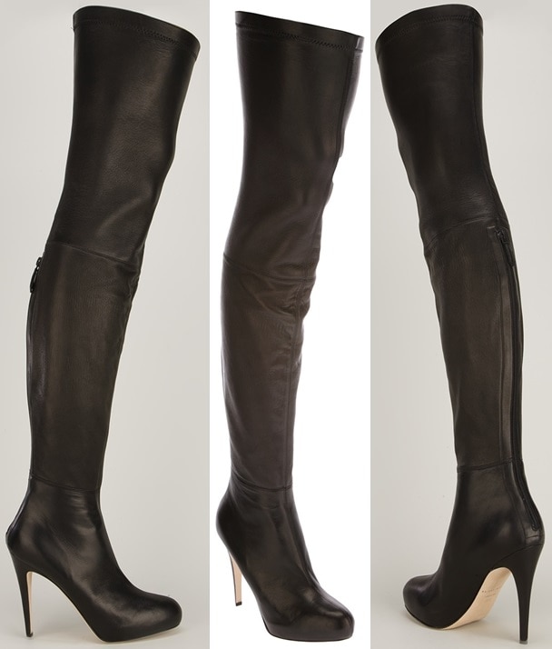 David Over-the-Knee Leather Boots