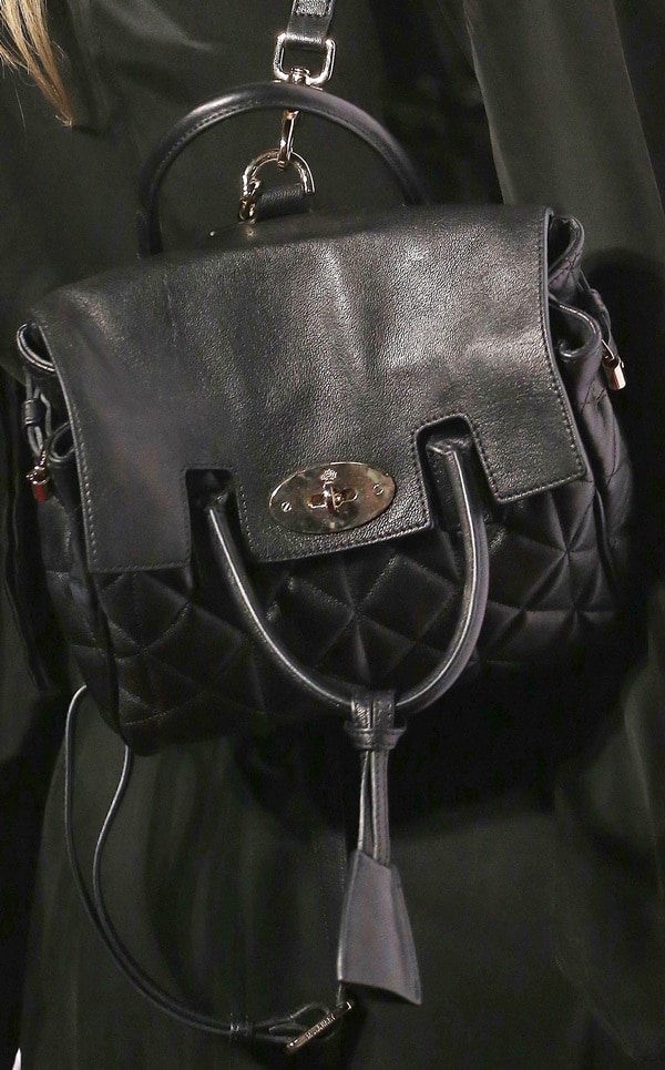 Cara Delevingne's beautiful black bag in quilted Nappa leather