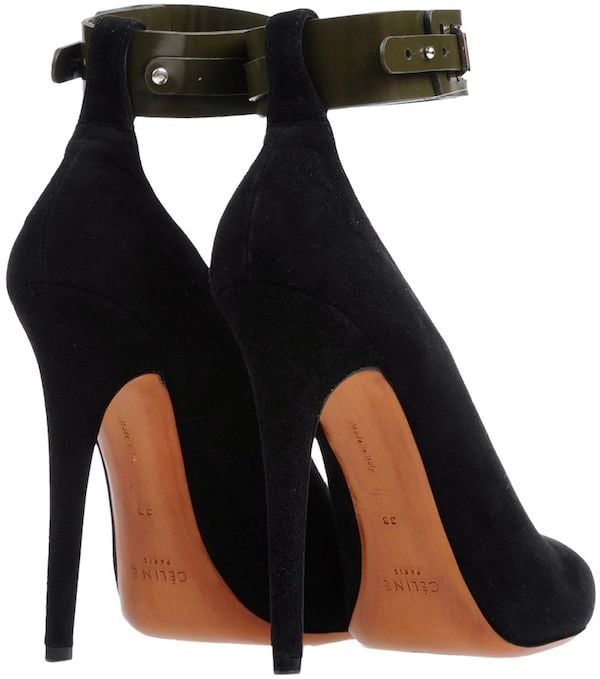 Celine Ankle-Wrap Platform Pumps