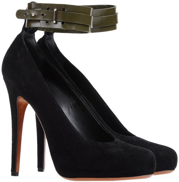 Celine Ankle-Wrap Platform Pumps