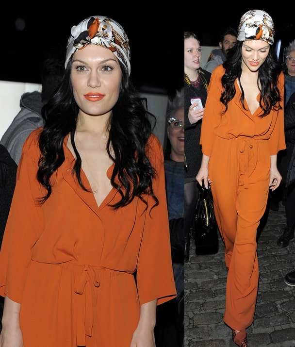 Jessie J exudes elegance at the Vivienne Westwood Red Label show during London Fashion Week AW14