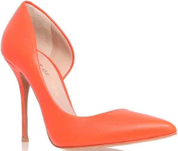 Kurt Geiger "Anja" Court Shoes in Orange